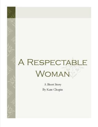 A Respectable Woman