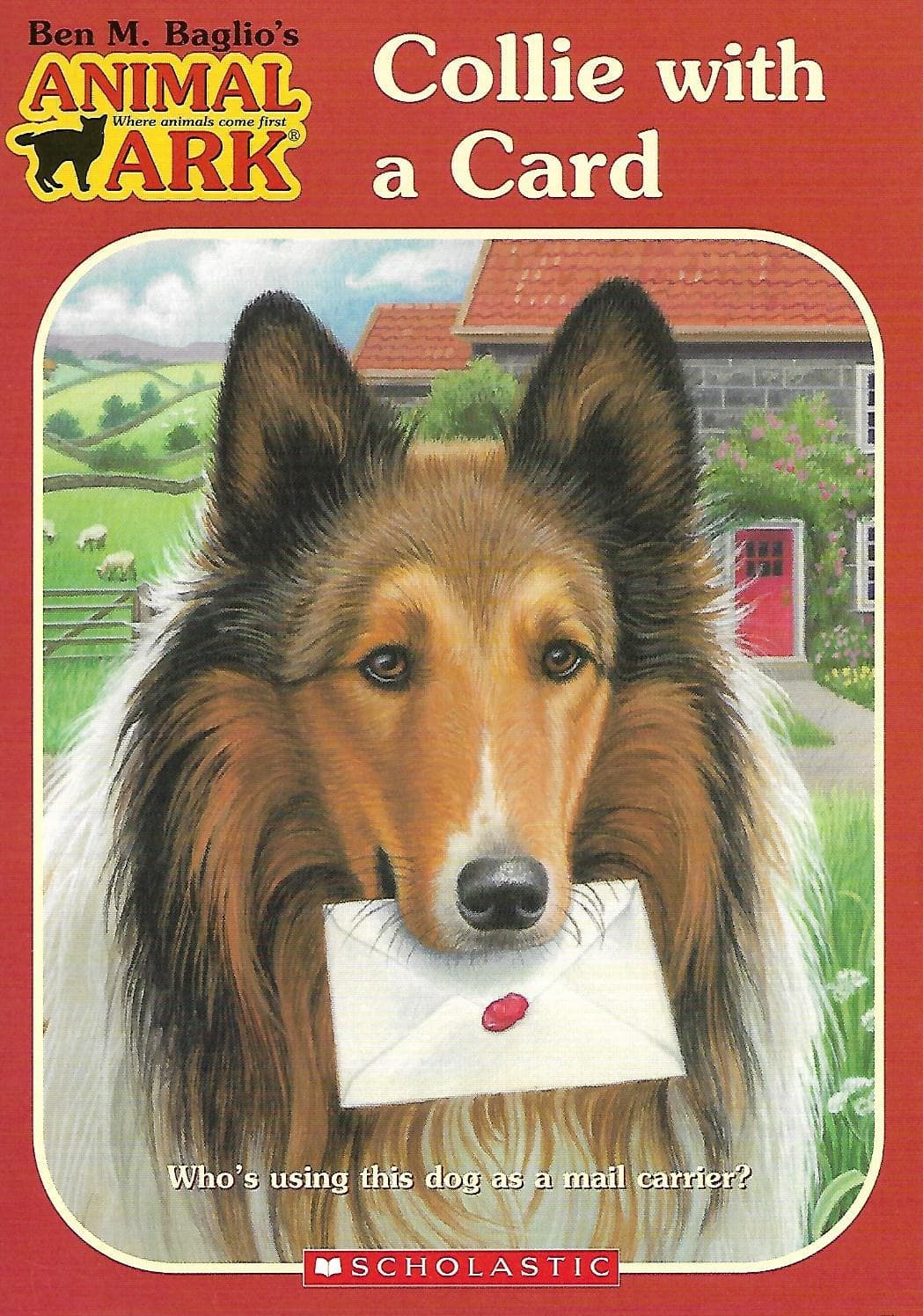 Collie with a Card