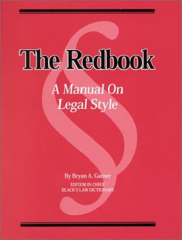 The Redbook: A Manual on Legal Style