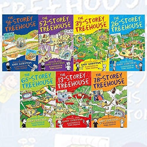 Andy Griffiths Treehouse Collection 7 Books Set (The 65-Storey Treehouse, The 52-Storey Treehouse, The 39-Storey Treehouse, The 13-Storey Treehouse, The 26-Storey Treehouse, The 78-Storey Treehouse, T