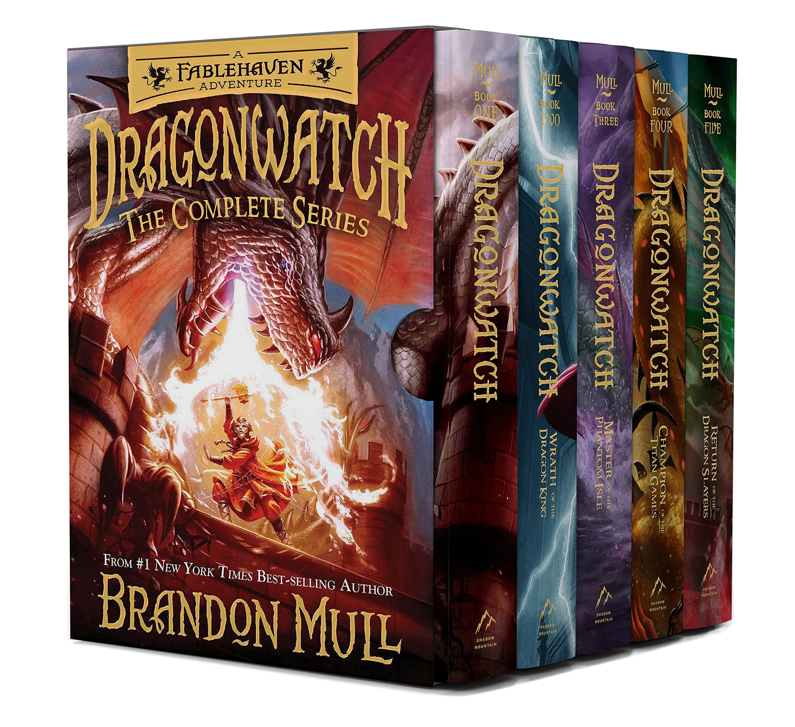 Dragonwatch Complete Boxed Set: Dragonwatch; Wrath of the Dragon King; Master of the Phantom Isle; Champions of the Titan Games; Return of the Dragon Slayers