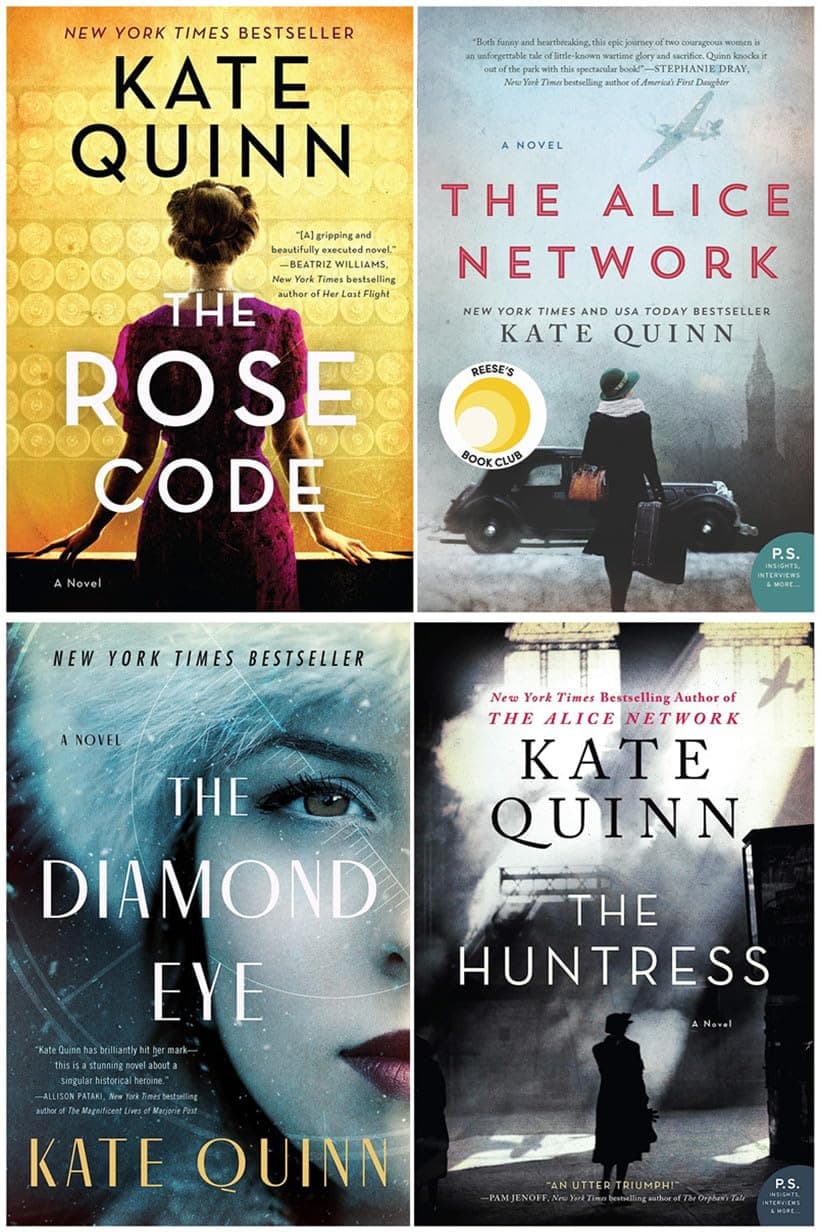 Kate Quinn Bestselling 4 Books Collection - The Rose Code, The Alice Network, The Diamond Eye, The Huntress
